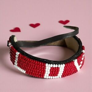 🍭5 for $20🍭 American Eagle Outfitters NWT Leather Love Seed Bead Bracelet CC
